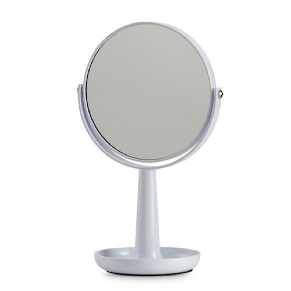 New Cute Gray Vanity Mini Mirror Jewelry Holder - Picture 1 of 4